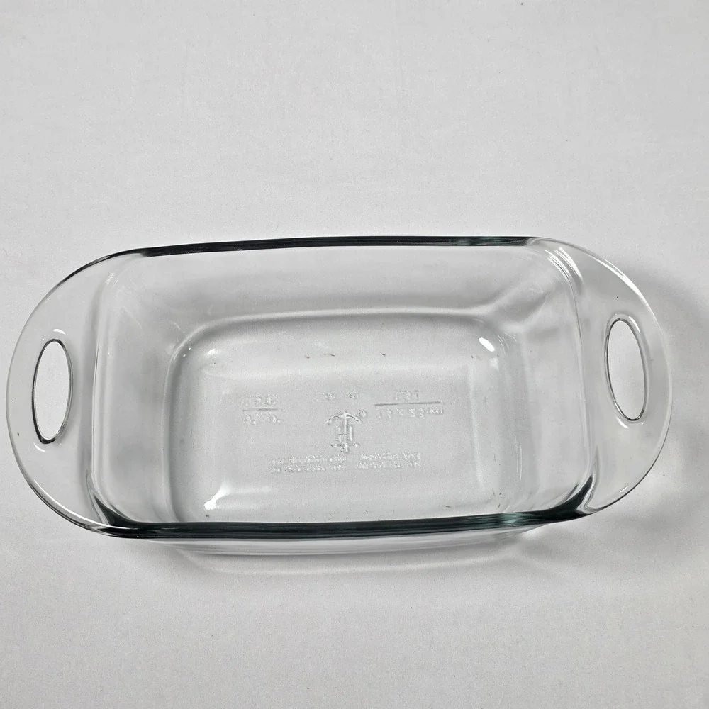Anchor Hocking Baking Dish 1.5qt Clear Glass Rectangle Bread Loaf 5